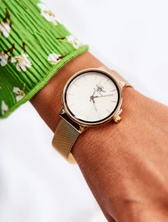 Dámské analogové hodinky Michel John Bílé zlato