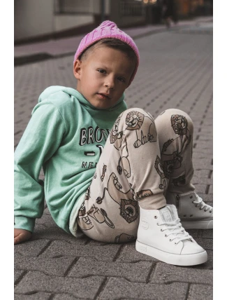 Dětské vysoké tenisky se zipem Big Star KK374227 Bíle