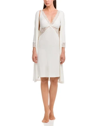 Dámský noční set Electra 12223-115 krémová - Vamp Dámský noční set Electra 12223-115 krémová - Vamp