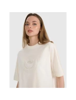 Dámské tričko oversize s potiskem 4F 4FRSS25TTSHF2791-11S