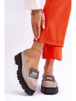 Pohodlné semišové mokasíny béžové Agathe