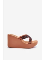 Dámské sandály na klíně 83520 Ipanema High Fashion Slide Fem Hnědé