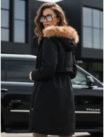 Dámská zimní bunda parka s kožešinou černá FashionStreet TY5115