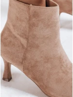 Dámské semišové béžové boty FashionStreet ZY1166 Dámské semišové béžové boty FashionStreet ZY1166