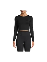 CASALL Crop Tričko s dlouhým rukávem Black CASALL Crop Tričko s dlouhým rukávem Black