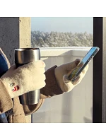Dámské zimní rukavice na telefon se sněhulákem a vánočním stromkem - růžové dámské Dámské zimní rukavice na telefon se sněhulákem a vánočním stromkem - růžové dámské