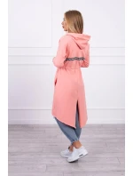 Sukně s delšími zády meruňková