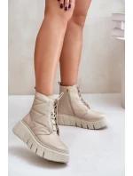 Zazoo 60472 Kožené Botky Na Platformě A Klínu Černé