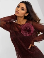 Dámská halenka s tílkem LK KMPL 506635.54P černá a červená - FPrice Dámská halenka s tílkem LK KMPL 506635.54P černá a červená - FPrice