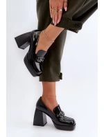 Dámské patentované boty na vysokém podpatku Černá D&A Dámské patentované boty na vysokém podpatku Černá D&A