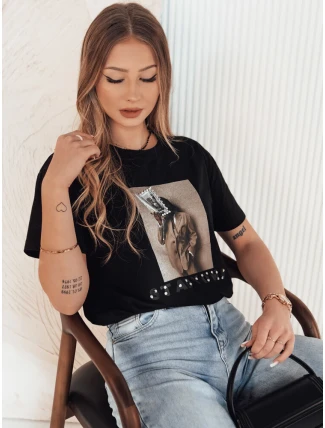 CARSTI dámské tričko černé FashionStreet RY2403