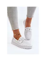 Dámské mokasíny 7872 WH Bílá - VINCEZA Dámské mokasíny 7872 WH Bílá - VINCEZA