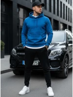 Pánská mikina s kapucí modrá FashionStreet BX5081