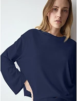 Vrchní díl pyžama Cozy Comfort Top X 01 modrý Blue - TRIUMPH Vrchní díl pyžama Cozy Comfort Top X 01 modrý Blue - TRIUMPH