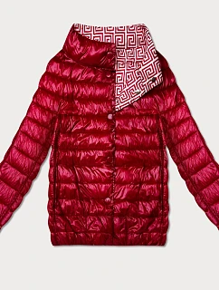 Lehce zateplená oboustranná bunda do boků Goodlookin red (P21-7213/7212-16)