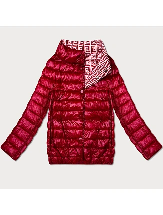 Lehce zateplená oboustranná bunda do boků Goodlookin red (P21-7213/7212-16)