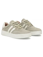 Dámské khaki kožené tenisky na platformě Filippo DP7512 dámské