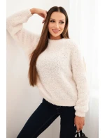 Dámský svetr z měkkého mohairu ecru