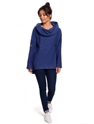 B131 Svetr s vysokým límcem - indigo B131 Svetr s vysokým límcem - indigo