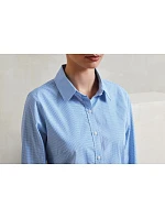 Premier PR 320 Popelínová kostkovaná halenka s dl. rukávem 39.0320 navy/white