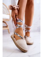 Dámské vázané espadrilky Big Star JJ274862 Béžová