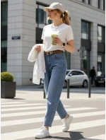 Dámské džínové kalhoty s páskem FashionStreet UY2885 Dámské džínové kalhoty s páskem FashionStreet UY2885