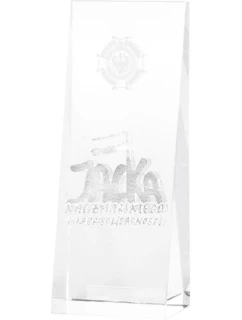 Skleněná trofej s 3D gravírováním v pouzdře