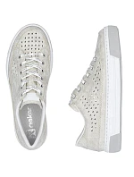 Dámská ažurová pohodlná měkká béžová obuv Rieker L8849-60 Dámská ažurová pohodlná měkká béžová obuv Rieker L8849-60