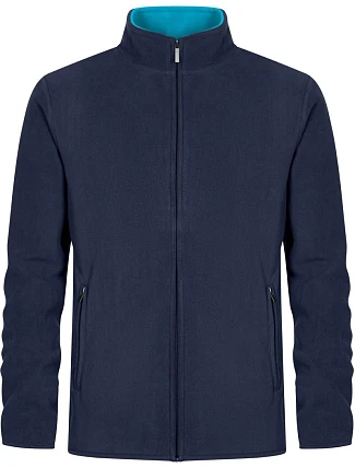 Promodoro 7961 Pánská dvojitá fleecová bunda 40.7961 navy/aqua