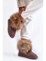 Dámské semišové sněhule s kožešinovou šedou Alexa Dámské semišové sněhule s kožešinovou šedou Alexa