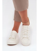 Zateplené Nízké Tenisky Dámské Big Star OO274927 Bílé