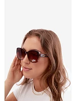 Dámské sluneční brýle typu cat eye hnědé