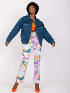 Tmavě modrá volná dámská džínová bunda (CKT-02)