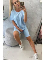 Modrý set top+legíny Modrý set top+legíny