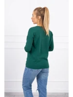 Halenka s výstřihem do V zelená