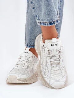 Dámské Kožené Tenisky GOE RR2N4083 Béžové