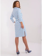 LK SK 509299 šaty.74 bílá a modrá