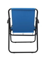 Cestovní sedačka s polštáři 52x44x75 cm skládací modrá