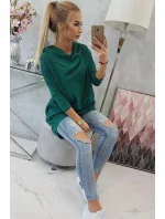 Mikina s potiskem křídel zelená