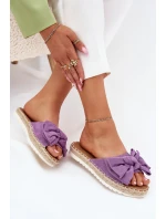 Dámské Sandály Na Platformě S Pletením A Mašlí Fialové Alpireda