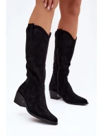 Kozačky Kovbojky Dámské Černé Jazelle Kozačky Kovbojky Dámské Černé Jazelle