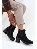 Dámské kotníkové boty Zelia na sloupku – černé