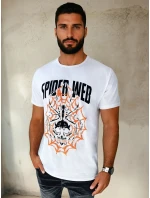 Pánské bílé tričko s potiskem FashionStreet RX5263