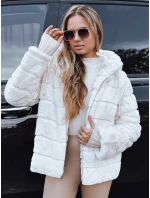 Dámská oboustranná kožešinová bunda s kapucí světle béžová FashionStreet TY5273