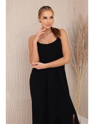 Dlouhé šaty bez ramínek černý Dlouhé šaty bez ramínek černý