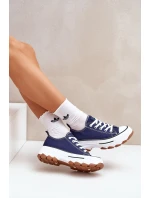 Nízké Dámské Tenisky Na Platformě Tmavě Modré Aradwin