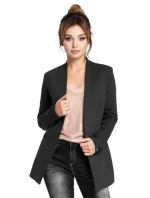 B030 Pletené sako bez límce - černé