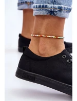 Dámské hladké nízké tenisky Big Star LL274057 Černá Dámské hladké nízké tenisky Big Star LL274057 Černá