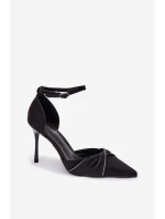 Dámské lodičky se zirkony - černé Katlina Dámské lodičky se zirkony - černé Katlina