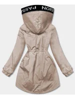 Dámská oversize bunda parka v cappuccino barvě (B8080-12) Dámská oversize bunda parka v cappuccino barvě (B8080-12)